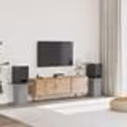 vidaXL Supports de haut-parleurs 2 pcs gris sonoma bois d'ingénierie
