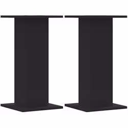 vidaXL Supports de haut-parleurs 2 pcs noir bois d'ingénierie
