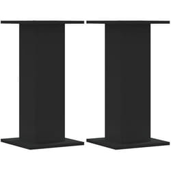 vidaXL Supports de haut-parleurs 2 pcs noir bois d'ingénierie