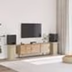 vidaXL Supports de haut-parleurs 2 pcs chêne sonoma bois d'ingénierie