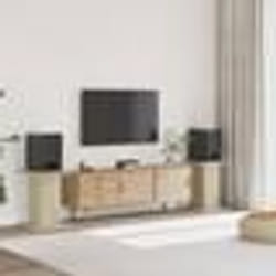 vidaXL Supports de haut-parleurs 2 pcs chêne sonoma bois d'ingénierie