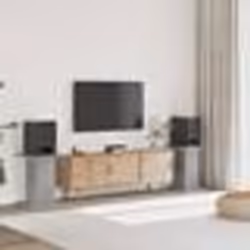 vidaXL Supports de haut-parleurs 2 pcs gris béton bois d'ingénierie