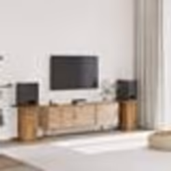 vidaXL Supports de haut-parleurs 2 pcs vieux bois bois d'ingénierie