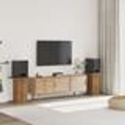 vidaXL Supports de haut-parleurs 2 pcs chêne artisanal bois ingénierie