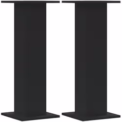 vidaXL Supports de haut-parleurs 2 pcs noir bois d'ingénierie