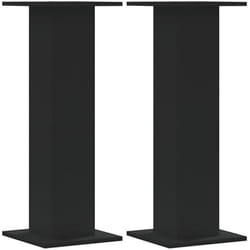 vidaXL Supports de haut-parleurs 2 pcs noir bois d'ingénierie