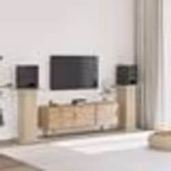 vidaXL Supports de haut-parleurs 2 pcs chêne sonoma bois d'ingénierie