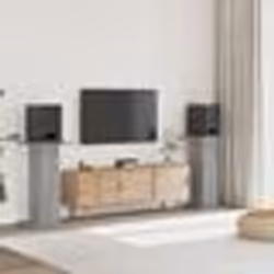vidaXL Supports de haut-parleurs 2 pcs gris sonoma bois d'ingénierie