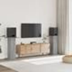 vidaXL Supports de haut-parleurs 2 pcs gris sonoma bois d'ingénierie
