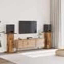 vidaXL Supports de haut-parleurs 2 pcs vieux bois bois d'ingénierie
