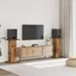 vidaXL Supports de haut-parleurs 2 pcs vieux bois bois d'ingénierie