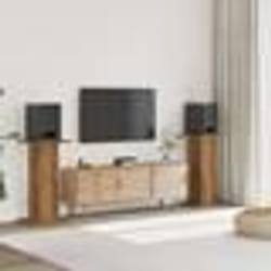 vidaXL Supports de haut-parleurs 2 pcs chêne artisanal bois ingénierie