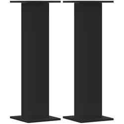 vidaXL Supports de haut-parleurs 2 pcs noir bois d'ingénierie