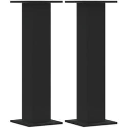 vidaXL Supports de haut-parleurs 2 pcs noir bois d'ingénierie