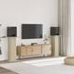 vidaXL Supports de haut-parleurs 2 pcs chêne sonoma bois d'ingénierie