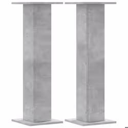 vidaXL Supports de haut-parleurs 2 pcs gris béton bois d'ingénierie