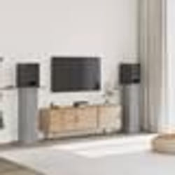 vidaXL Supports de haut-parleurs 2 pcs gris sonoma bois d'ingénierie