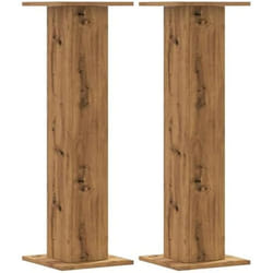 vidaXL Supports de haut-parleurs 2 pcs chêne artisanal bois ingénierie