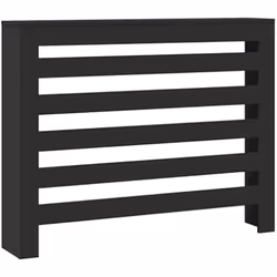 vidaXL Cache-radiateur noir 104x20x82 cm bois d'ingénierie