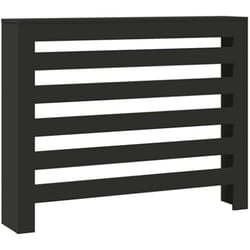 vidaXL Cache-radiateur noir 104x20x82 cm bois d'ingénierie