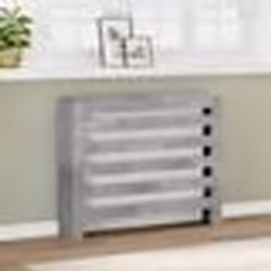 vidaXL Cache-radiateur gris béton 104x20x82 cm bois d'ingénierie