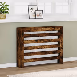 vidaXL Cache-radiateur chêne fumé 104x20x82 cm bois d'ingénierie