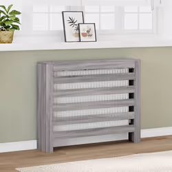 vidaXL Cache-radiateur sonoma gris 104x20x82 cm bois d'ingénierie