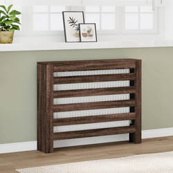 vidaXL Cache-radiateur chêne marron 104x20x82 cm bois d'ingénierie