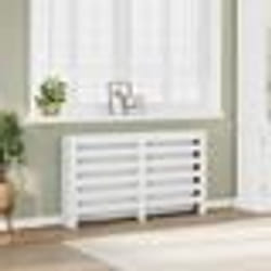 vidaXL Cache-radiateur blanc 149x20x82 cm bois d'ingénierie