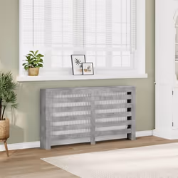 vidaXL Cache-radiateur gris béton 149x20x82 cm bois d'ingénierie