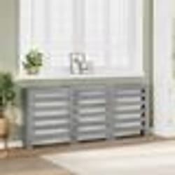 vidaXL Cache-radiateur sonoma gris 205x21,5x83,5 cm bois d'ingénierie