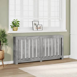 vidaXL Cache-radiateur gris béton 175x20x82 cm bois d'ingénierie