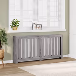 vidaXL Cache-radiateur sonoma gris 175x20x82 cm bois d'ingénierie