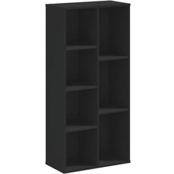 Bibliothèque noir 50x25x105 cm bois d'ingénierie Vidaxl