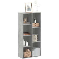 Bibliothèque gris béton 50x25x105 cm bois d'ingénierie Vidaxl
