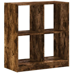 Bibliothèque chêne fumé 68,5x32x75 cm bois d'ingénierie Vidaxl