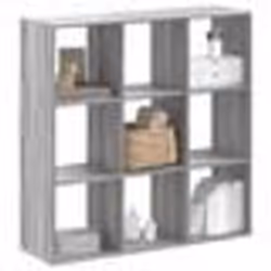 vidaXL Bibliothèque sonoma gris 102x32x102 cm bois d'ingénierie
