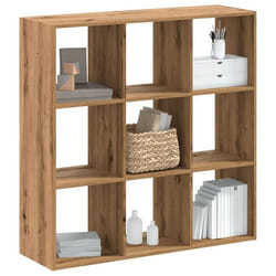 Bibliothèque Chêne Artisanal 102x32x102 Cm Bois D'Ingénierie Vidaxl