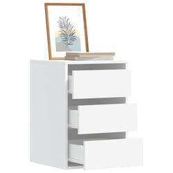 Commode D Angle Blanc 40x41x58 Cm Bois D Ingénierie