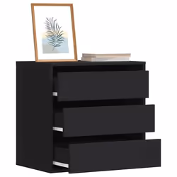 vidaXL Commode d'angle noir 60x41x58 cm bois d'ingénierie
