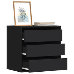 vidaXL Commode d'angle noir 60x41x58 cm bois d'ingénierie