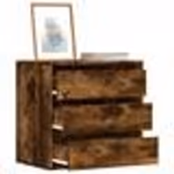 vidaXL Commode d'angle chêne fumé 60x41x58 cm bois d'ingénierie