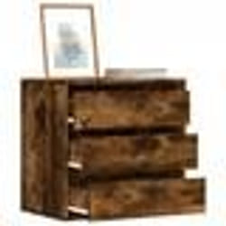 vidaXL Commode d'angle chêne fumé 60x41x58 cm bois d'ingénierie