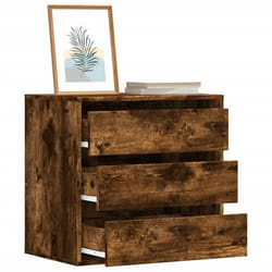 vidaXL Commode dangle chêne fumé 60x41x58 cm bois dingénierie commode à tiroirs classeur armoire à tiroirs armoire de 852847