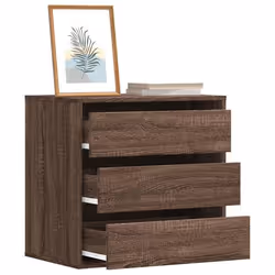 vidaXL Commode d'angle chêne marron 60x41x58 cm bois d'ingénierie