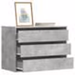 vidaXL Commode d'angle gris béton 80x41x58 cm bois d'ingénierie