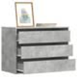 vidaXL Commode d'angle gris béton 80x41x58 cm bois d'ingénierie