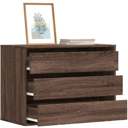 Vidaxl - Commode d'angle chêne marron 80x41x58 cm bois d'ingénierie