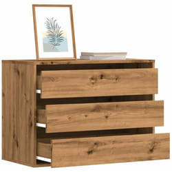 Commode d'angle chêne artisanal 80x41x58 cm bois d'ingénierie Vidaxl
