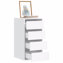vidaXL Commode d'angle blanc 40x41x76 cm bois d'ingénierie
